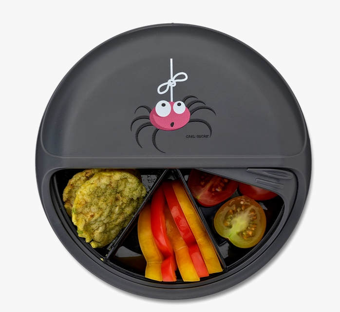 Kids SnackDISC™ Snacktrommel Spider Grey – Carl Oscar