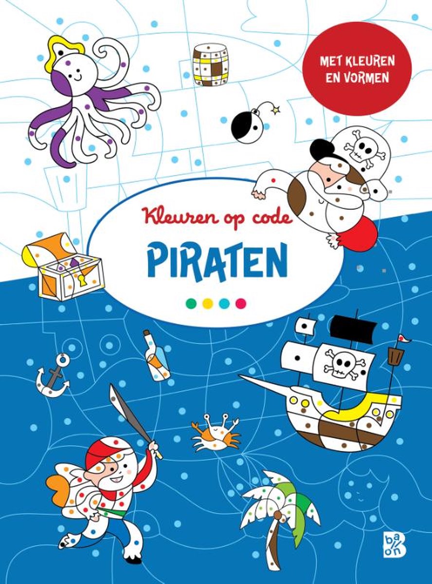 Kleuren op code: Piraten 3+ - Ballon