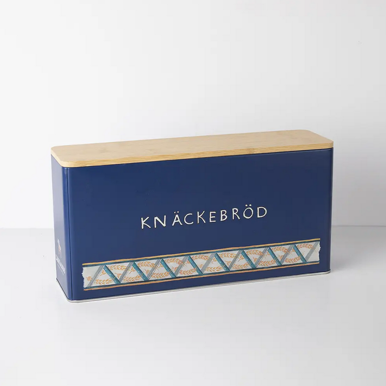 Blauw Rechthoek opberg blik Knäckebröd – Leksands Knäckebröd