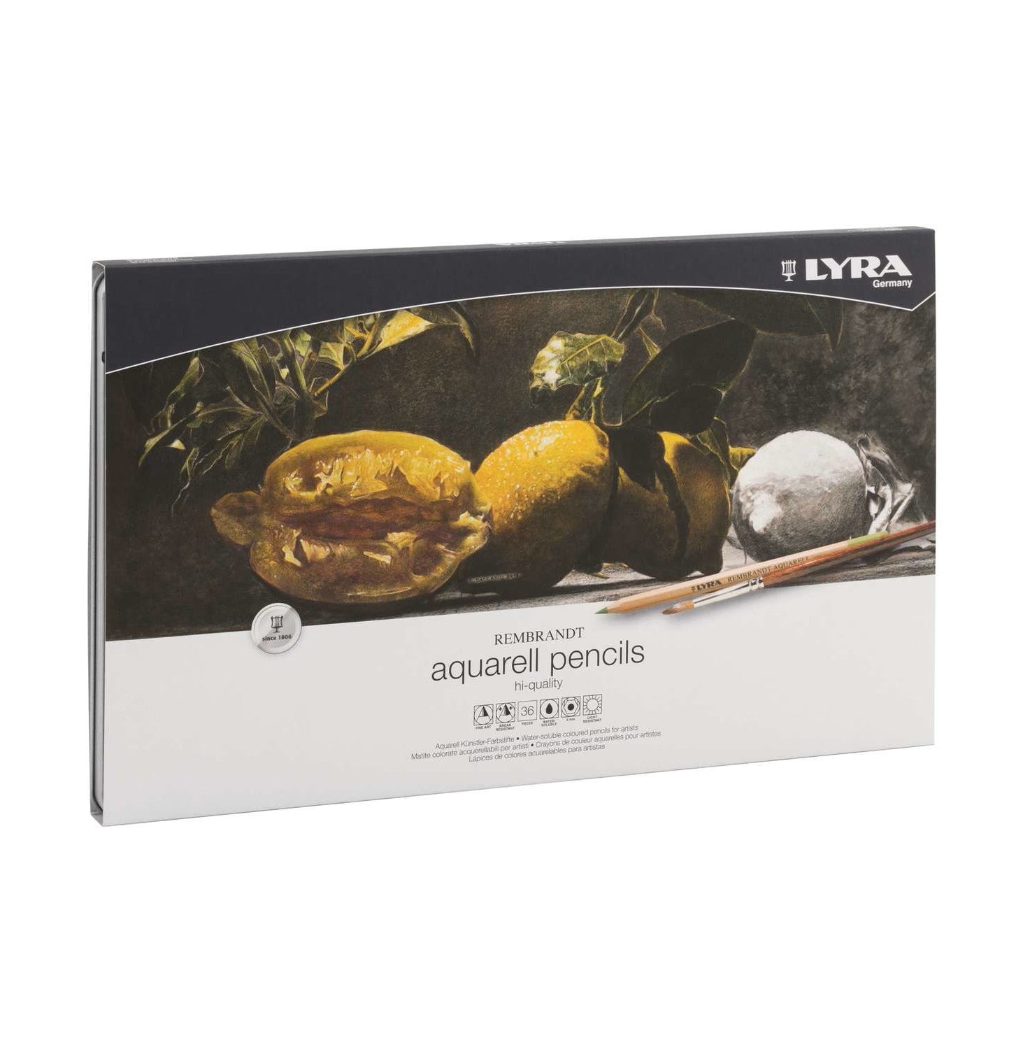 Rembrandt Aquarelpotloden 36 kl. in blik - Lyra