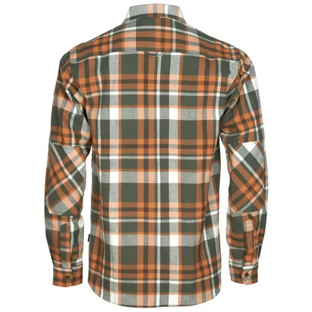 Lappland Rough Flannel Shirt - Men - Green / Orange - Pinewood