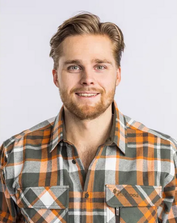 Lappland Rough Flannel Shirt - Men - Green / Orange - Pinewood