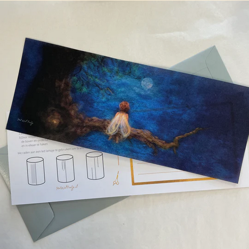 Lichtkaart Elfje in maanlicht – Het Wol Feetje