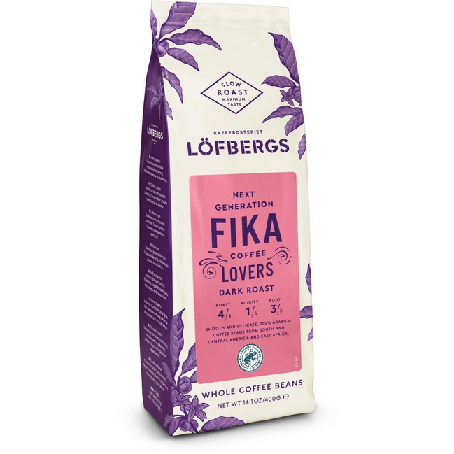 Fika Lovers Dark Roast Whole Coffee Beans - Löfbergs