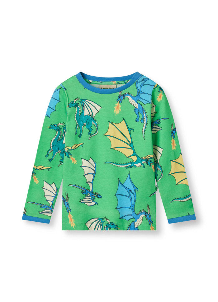 Longsleeve with Flying Dragons Clover - Småfolk