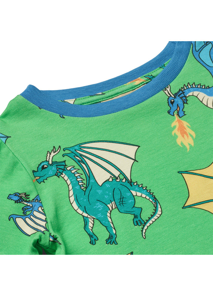 Longsleeve with Flying Dragons Clover - Småfolk