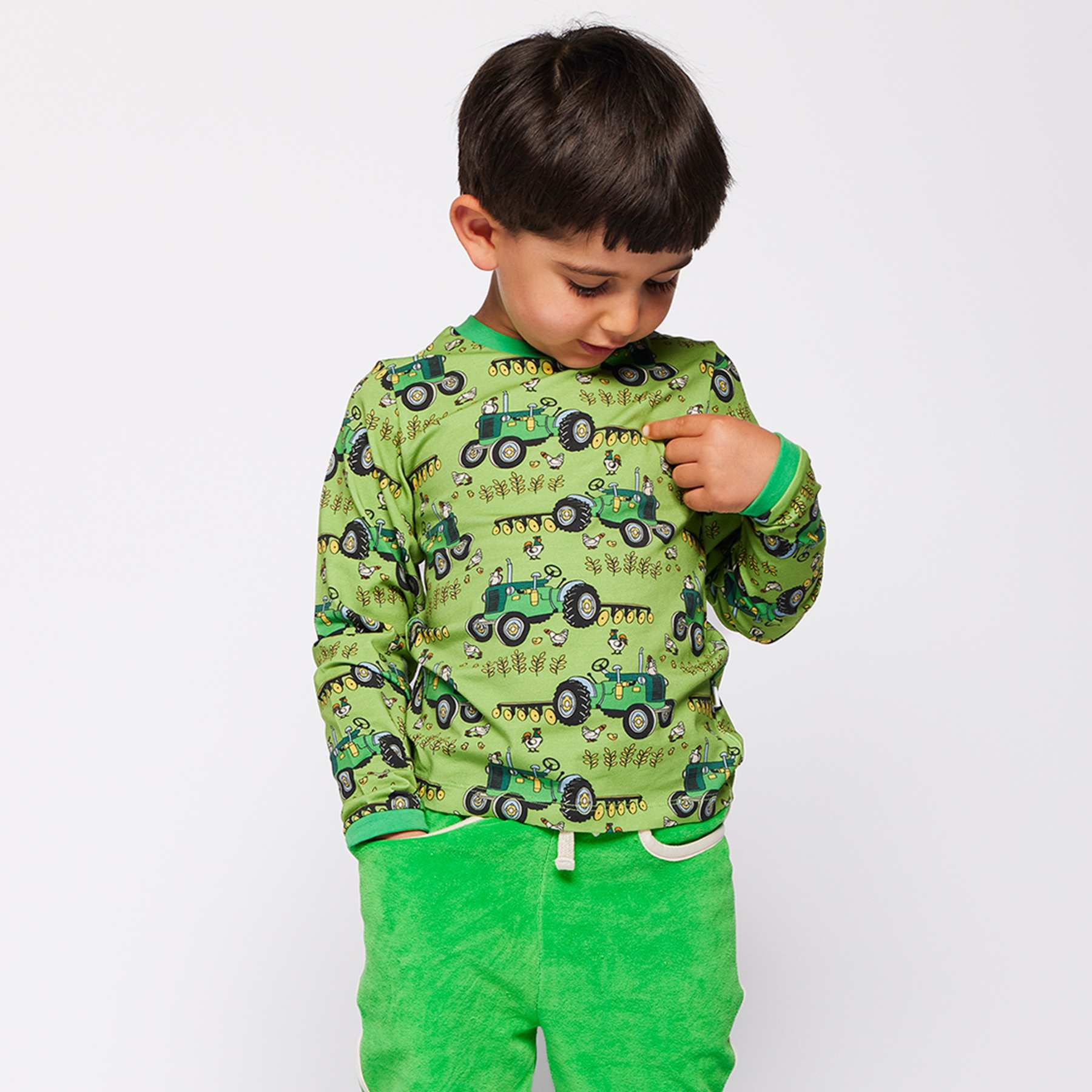 Longsleeve / Elstar long-sleeved top with tractor - Småfolk