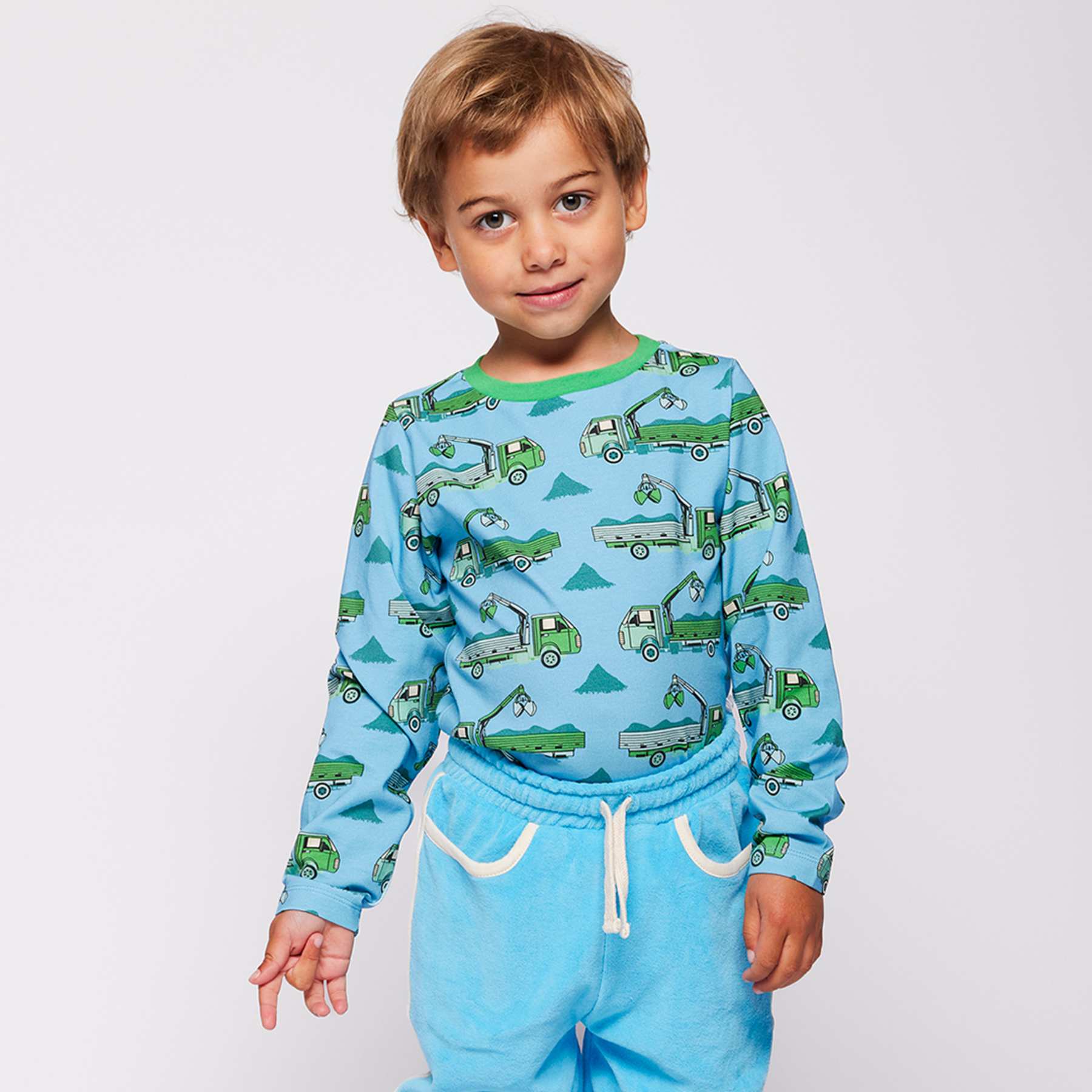 Longsleeve / Elstar long-sleeved top with trucks - Småfolk