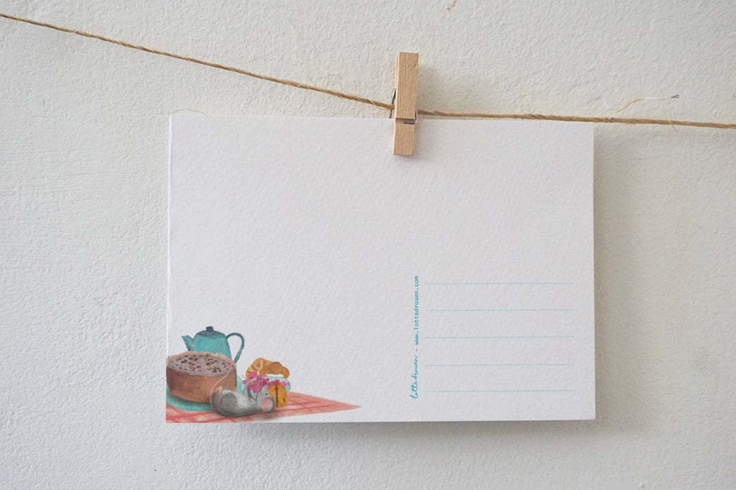 Kaart Picknick tussen bloemen - Lotte Drouen