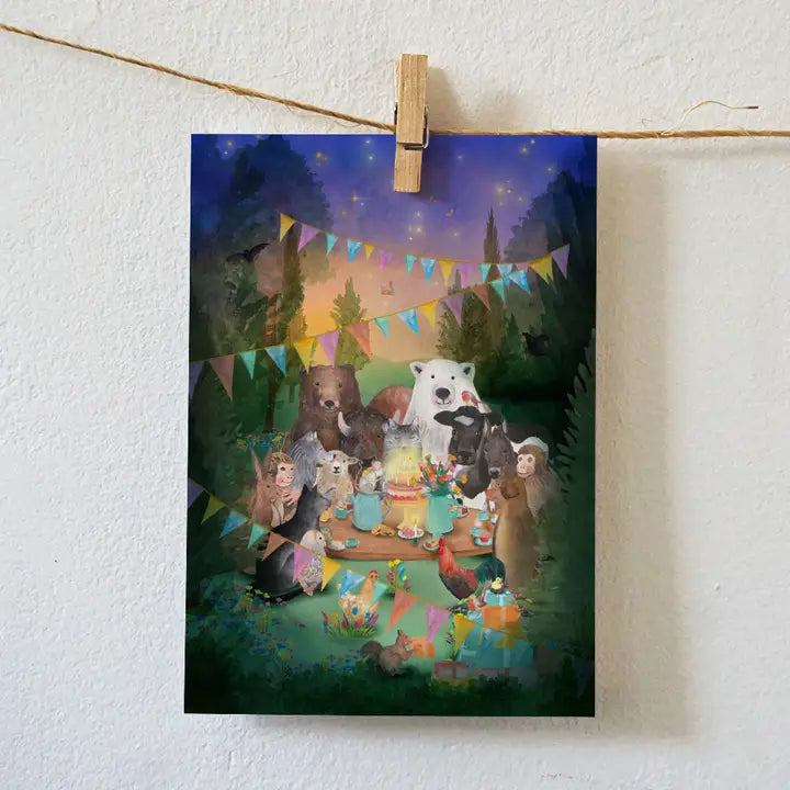 Kaart Samen feest vieren / Party Time - Lotte Drouen