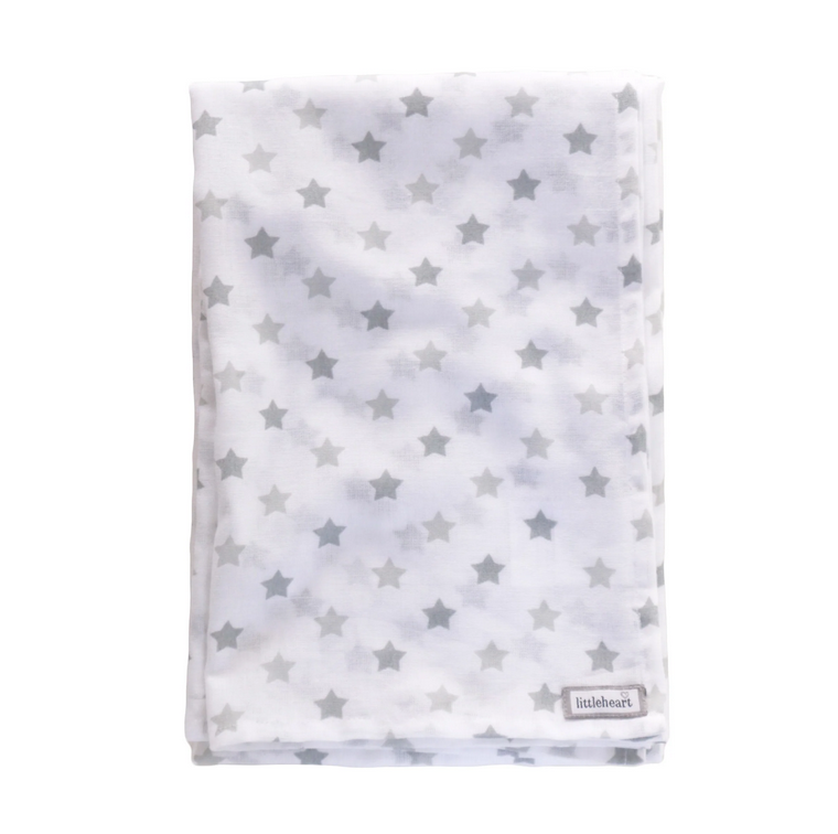 Hydrofiele doek Little Star Grey – Littleheart