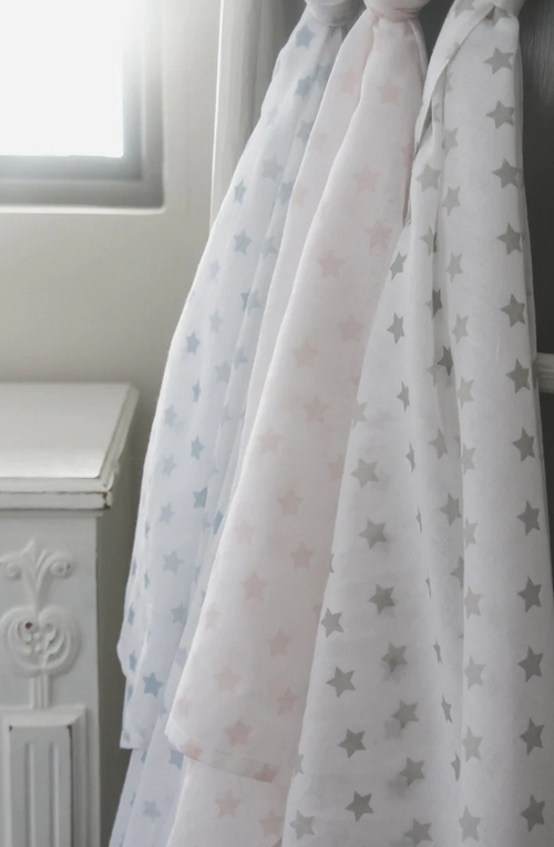 Hydrofiele doek Little Star Pink – Littleheart