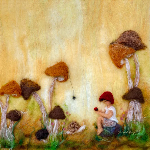 Toverplaat F44. Kabouter met lieveheersbeestje – Het Wol Feetje