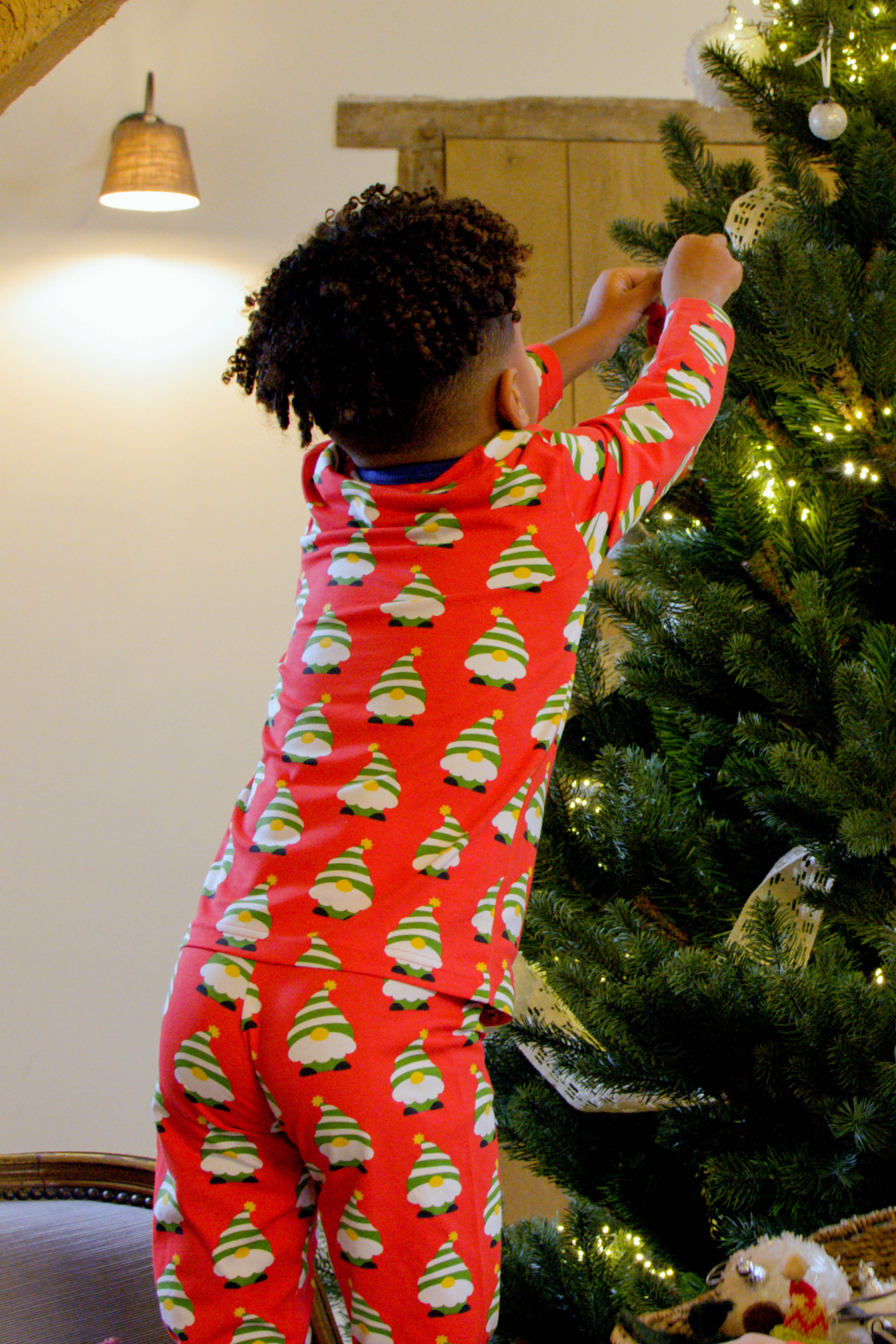 Kids Pyjama Set LS Swedish Santa - Maxomorra