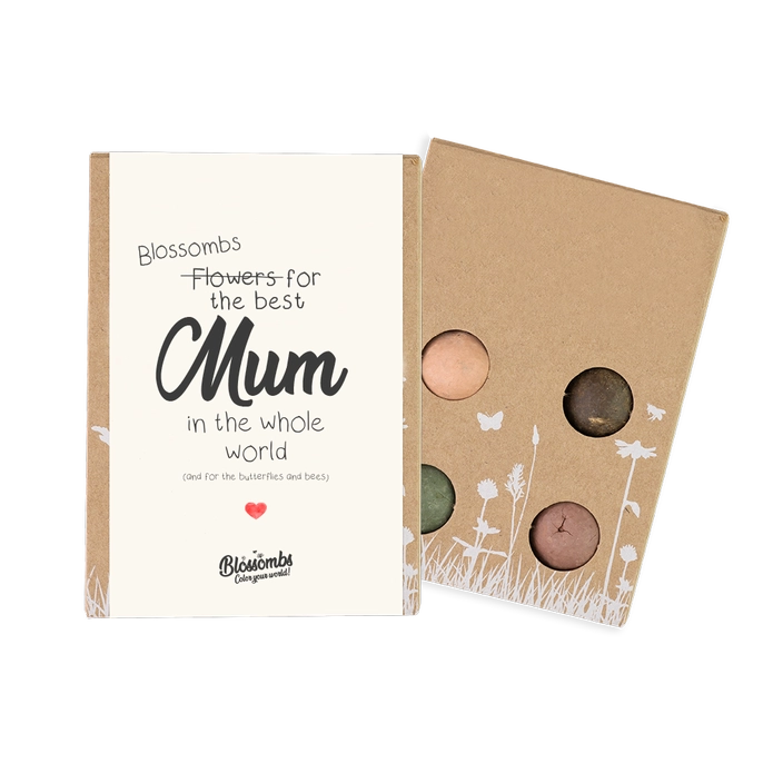 Moederdag Zaadbommetjes Giftbox Mini “Best mum” - Blossombs