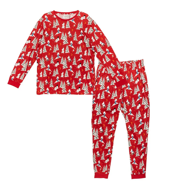 Winter Night Pyjamas Men's dark red – Moomin