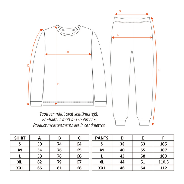 Winter Night Pyjamas Men's dark red – Moomin