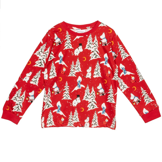 Winter Night Pyjamas Kids dark red (86 t/m 164) – Moomin