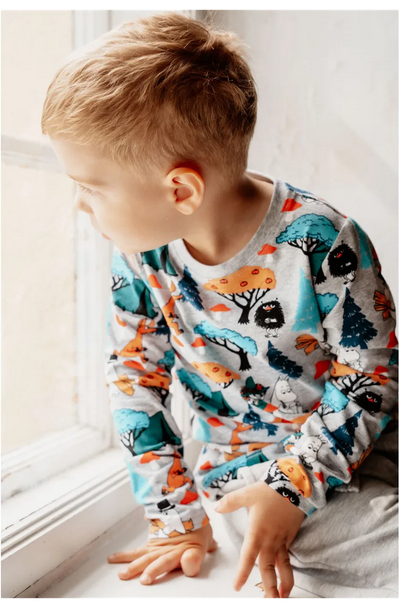 Longsleeve Mushrooms Shirt Grey melange – Moomin