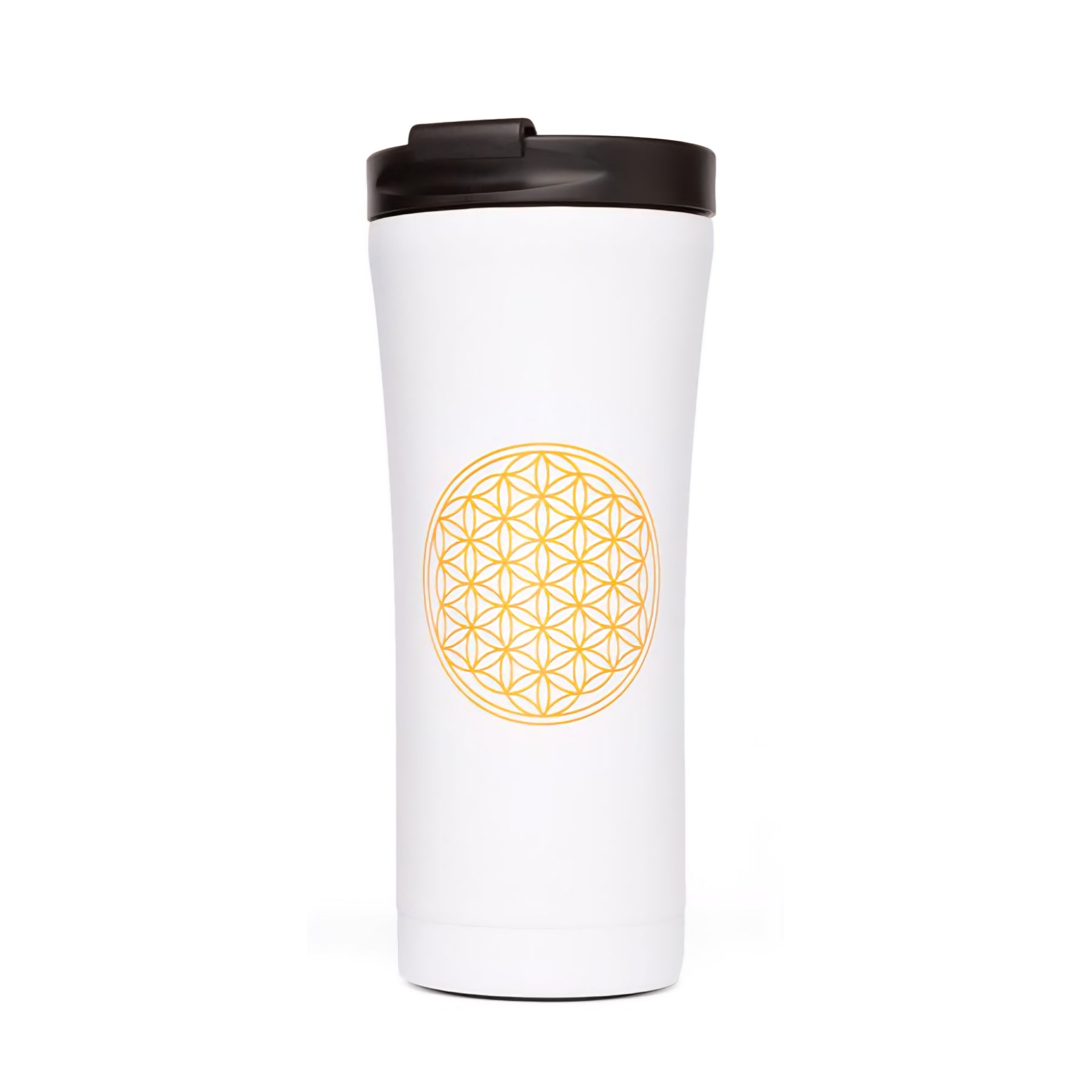 Mug Thermosbeker / Koffiebeker Flower of Life White 480 ml - Bodynova