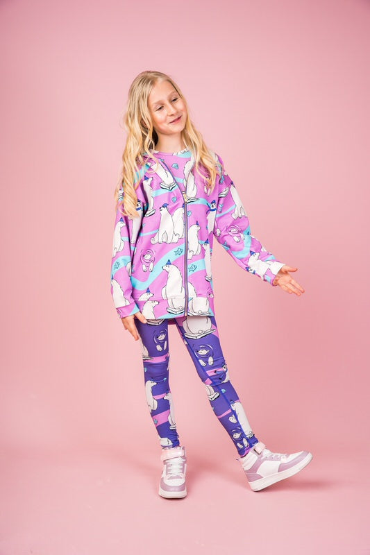 Leggings Polar Bear Purple - Mullido