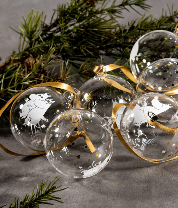 Moomin decoration balls Sparkling stars (set of 3) – Muurla
