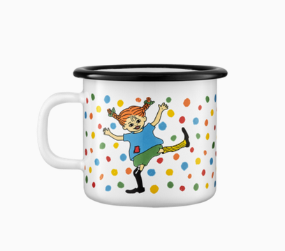 Pippi Langkous enamel mug Hoppsansa 2,5dl – Muurla