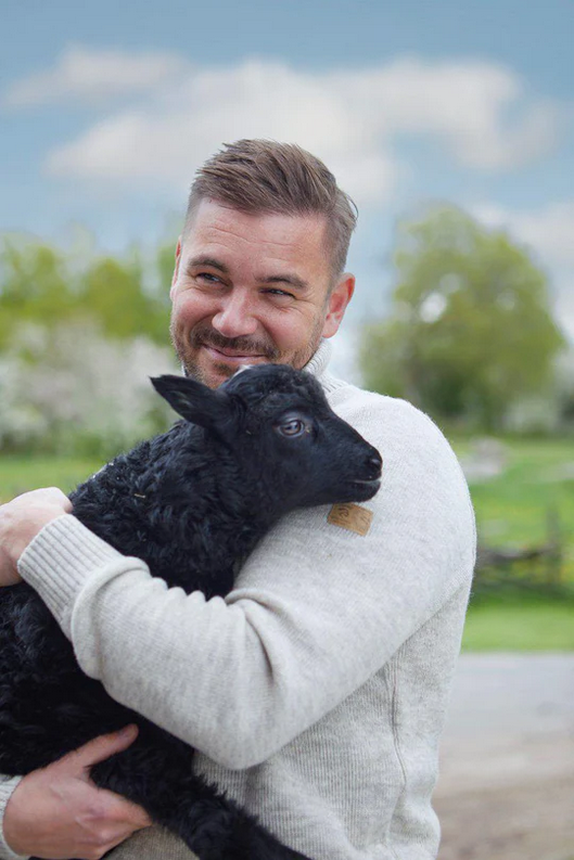 Trui NLS Elm Half Zip Natural White - Ivanhoe of Sweden