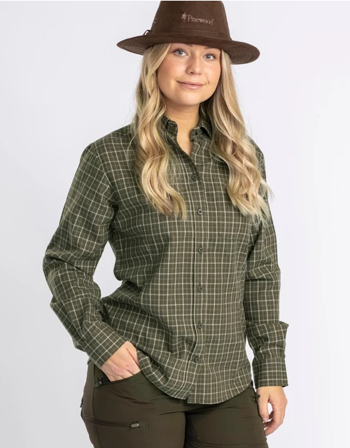 Nydala Grouse Shirt – Women - Mossgreen - Pinewood