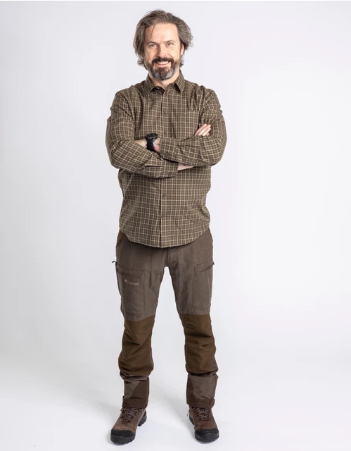 Blouse / Nydala Grouse Shirt – Men - Mossgreen - Pinewood