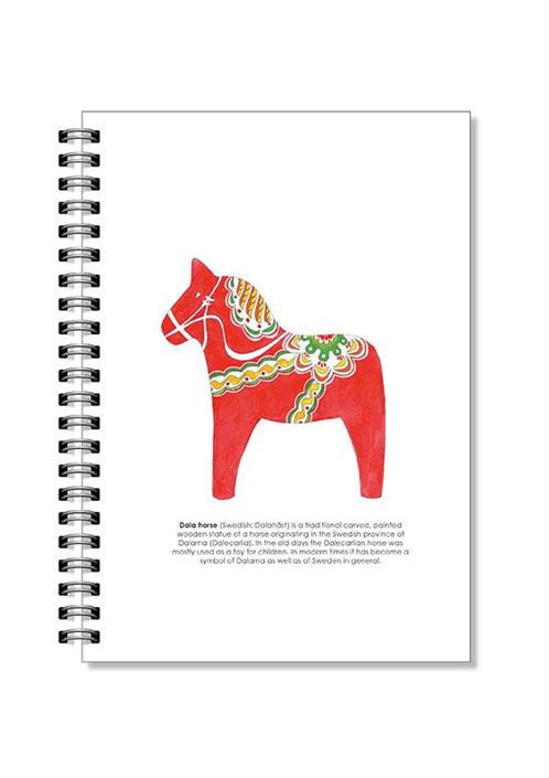 Schrift / Notebook Dala Horse Vit – Mellow Design