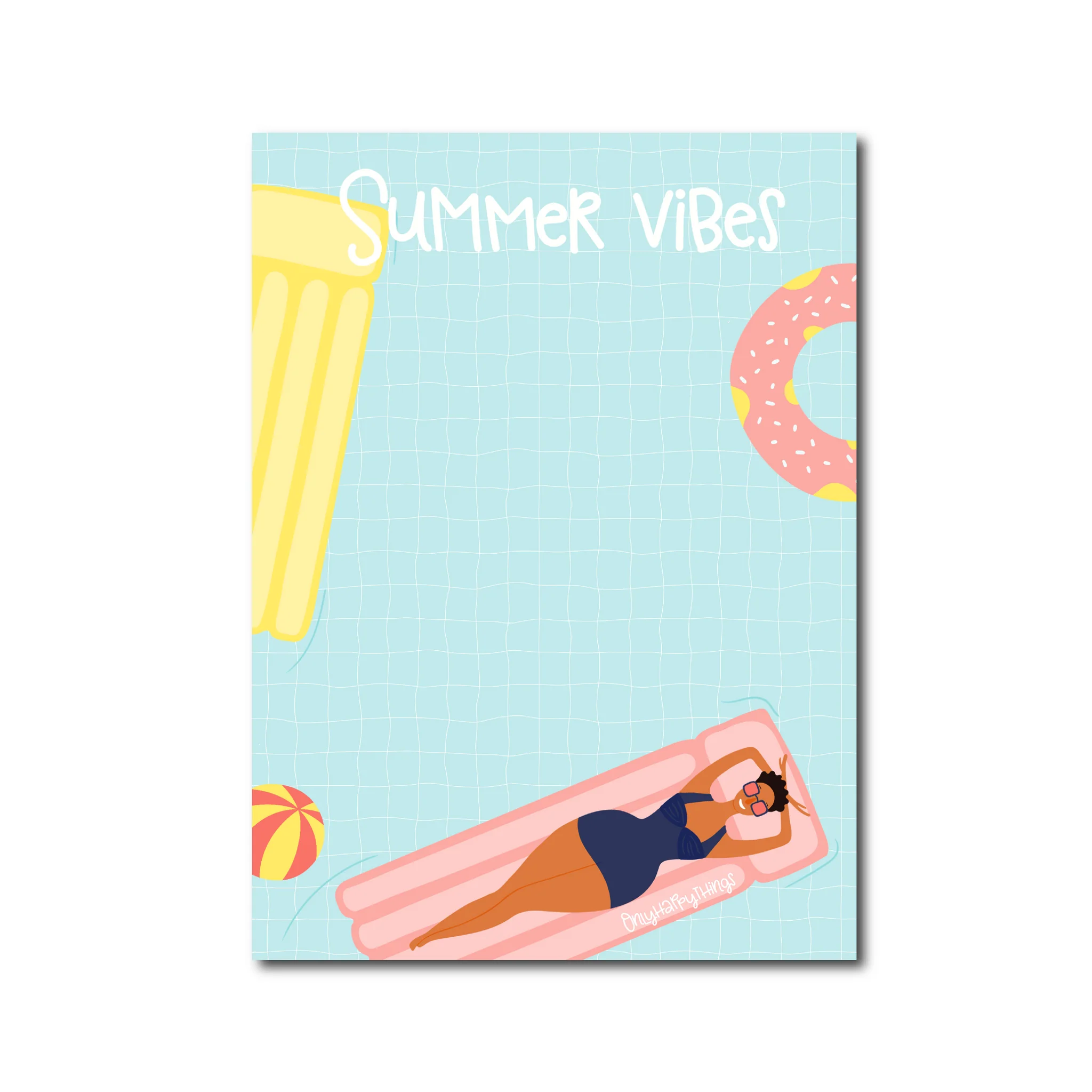Notitieblok Summer Vibes A6 - Only Happy Things