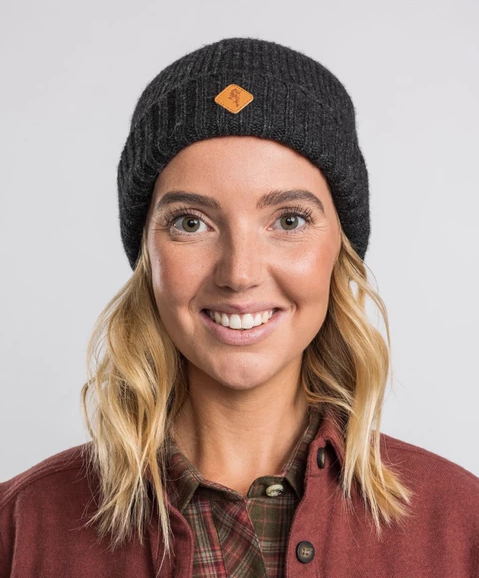 Muts / Knitted Wool Hat with fleece lining - Grey - Pinewood