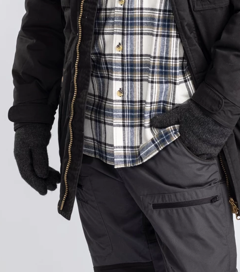 Handschoenen / Knitted Wool 5-Finger Glove with fleece lining - Green - Pinewood