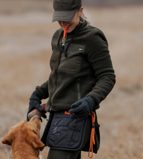 Handschoenen / Knitted Wool 5-Finger Glove with fleece lining - Grey - Pinewood