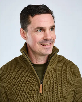 Philip Knitted Sweater - Men - Olive Green - Pinewood