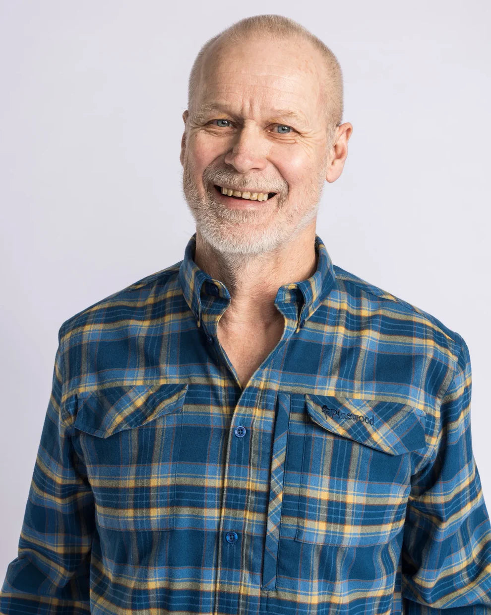 Abisko Hiking Flannel shirt - Men - D. Azur Blue - Pinewood