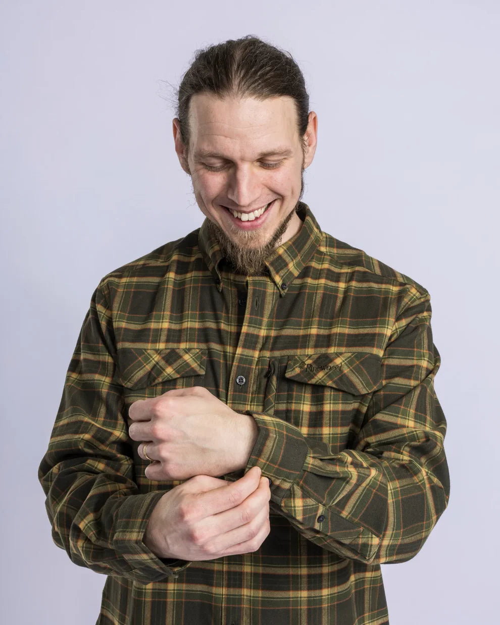 Abisko Hiking Flannel shirt - Men - Moss Green - Pinewood