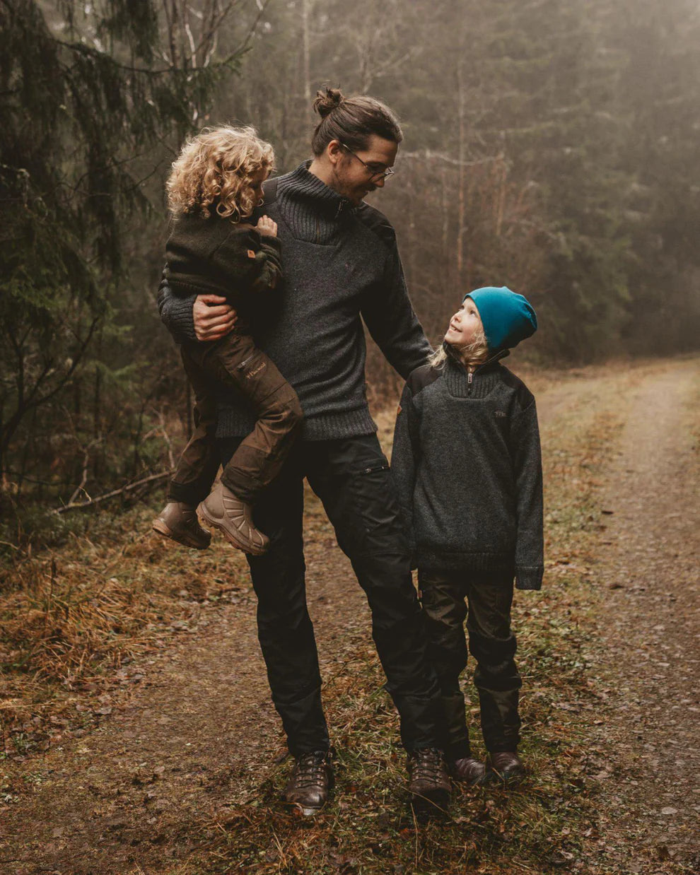 Trui / Jas Hurricane Sweater Wind stopper - Kids – Grey – Pinewood