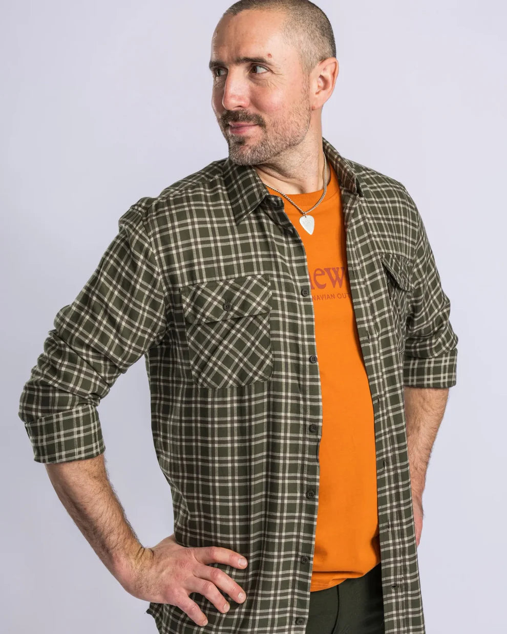 Lappland Wool shirt - Men - Moss Green - Pinewood