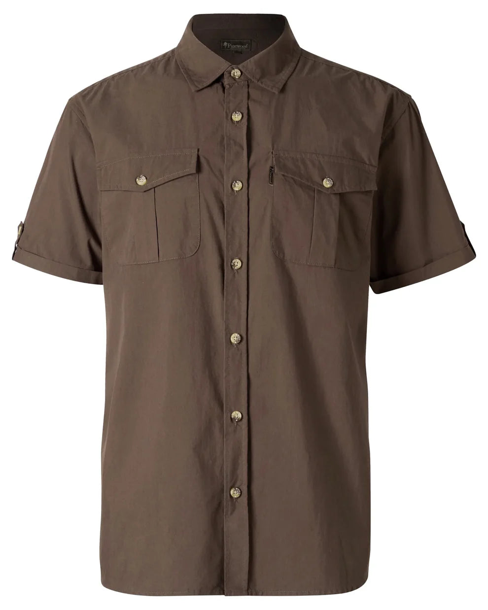 Safari S/S Shirt - Men - D. Olive - Pinewood
