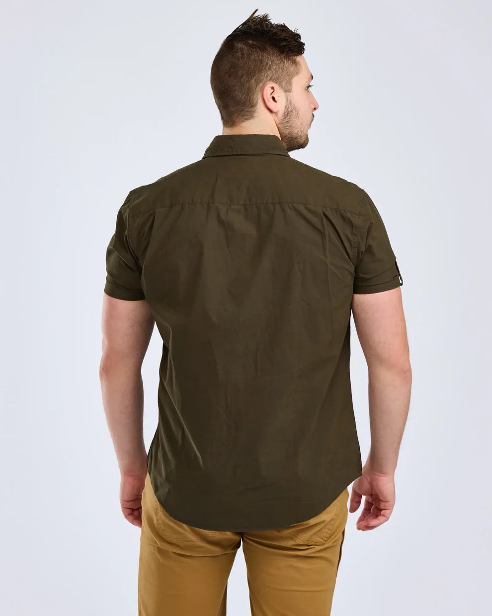 Safari S/S Shirt - Men - Moss Green - Pinewood