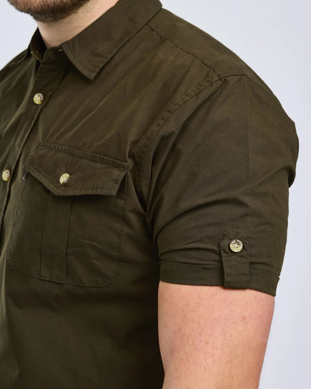 Safari S/S Shirt - Men - Moss Green - Pinewood