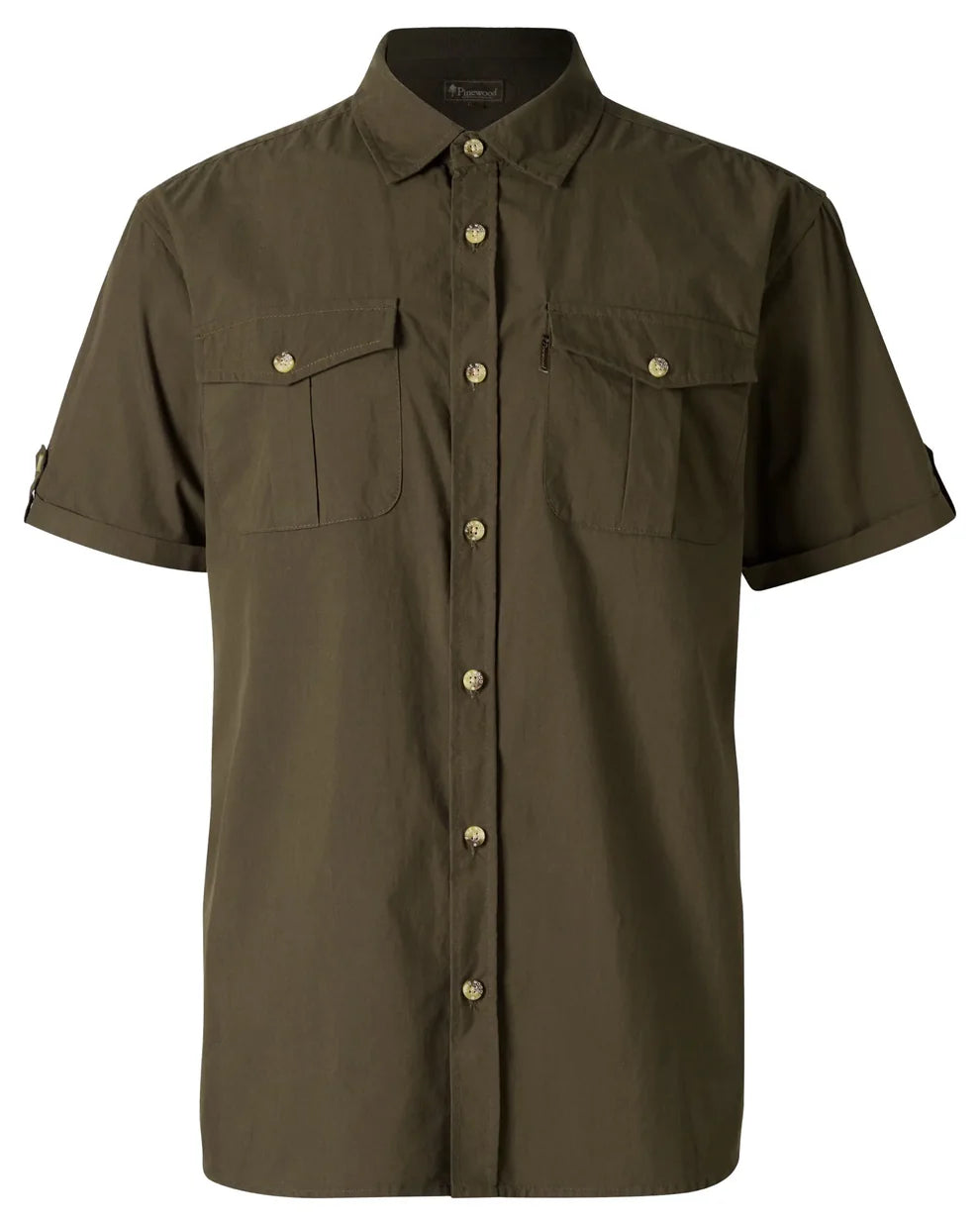 Safari S/S Shirt - Men - Moss Green - Pinewood