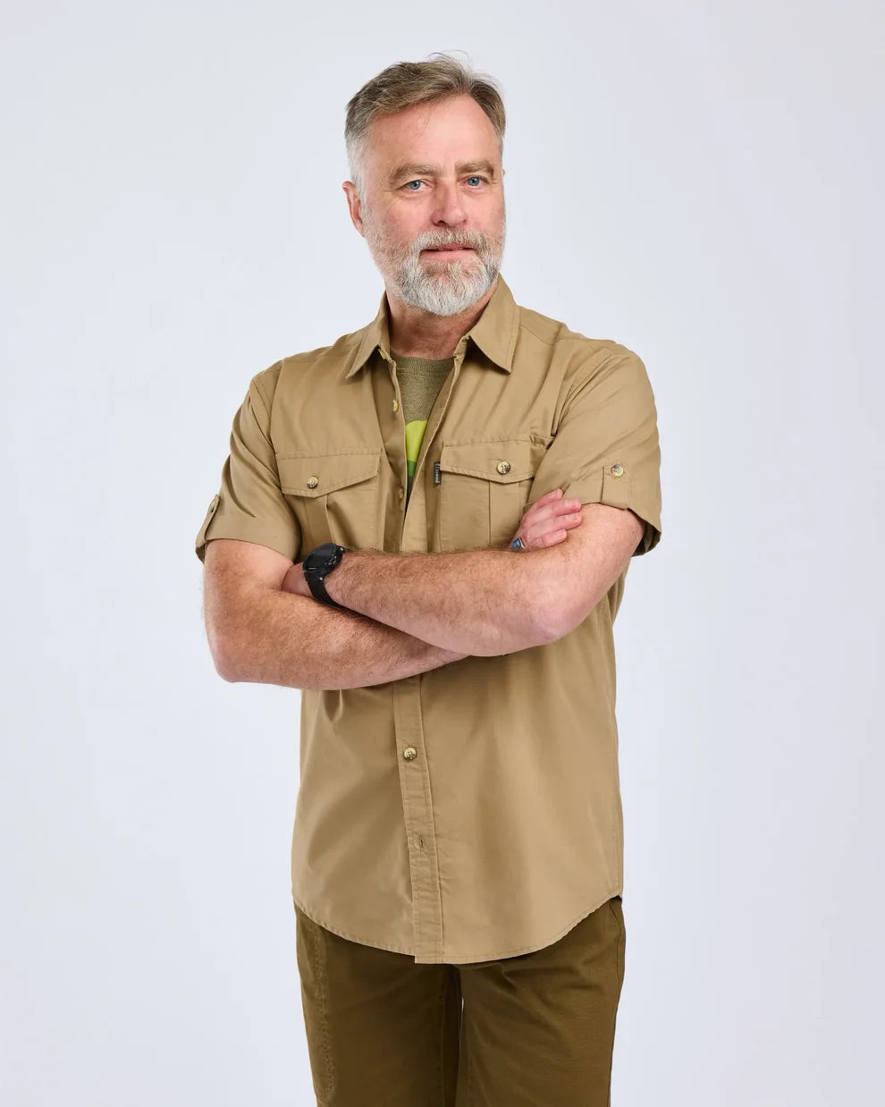 Safari S/S Shirt - Men - Sandstone - Pinewood