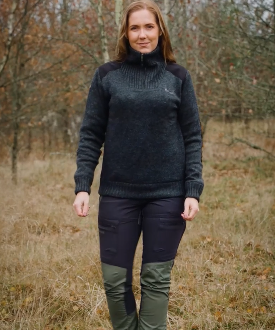 Hurricane Sweater Wind stopper - Women – Grey – Pinewood