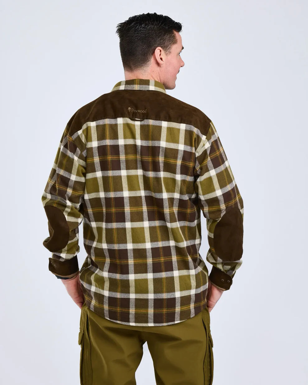 Douglas shirt - Men - Olive Green White - Pinewood