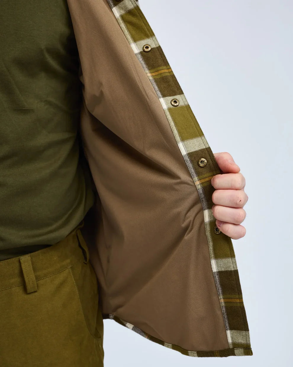Douglas shirt - Men - Olive Green White - Pinewood