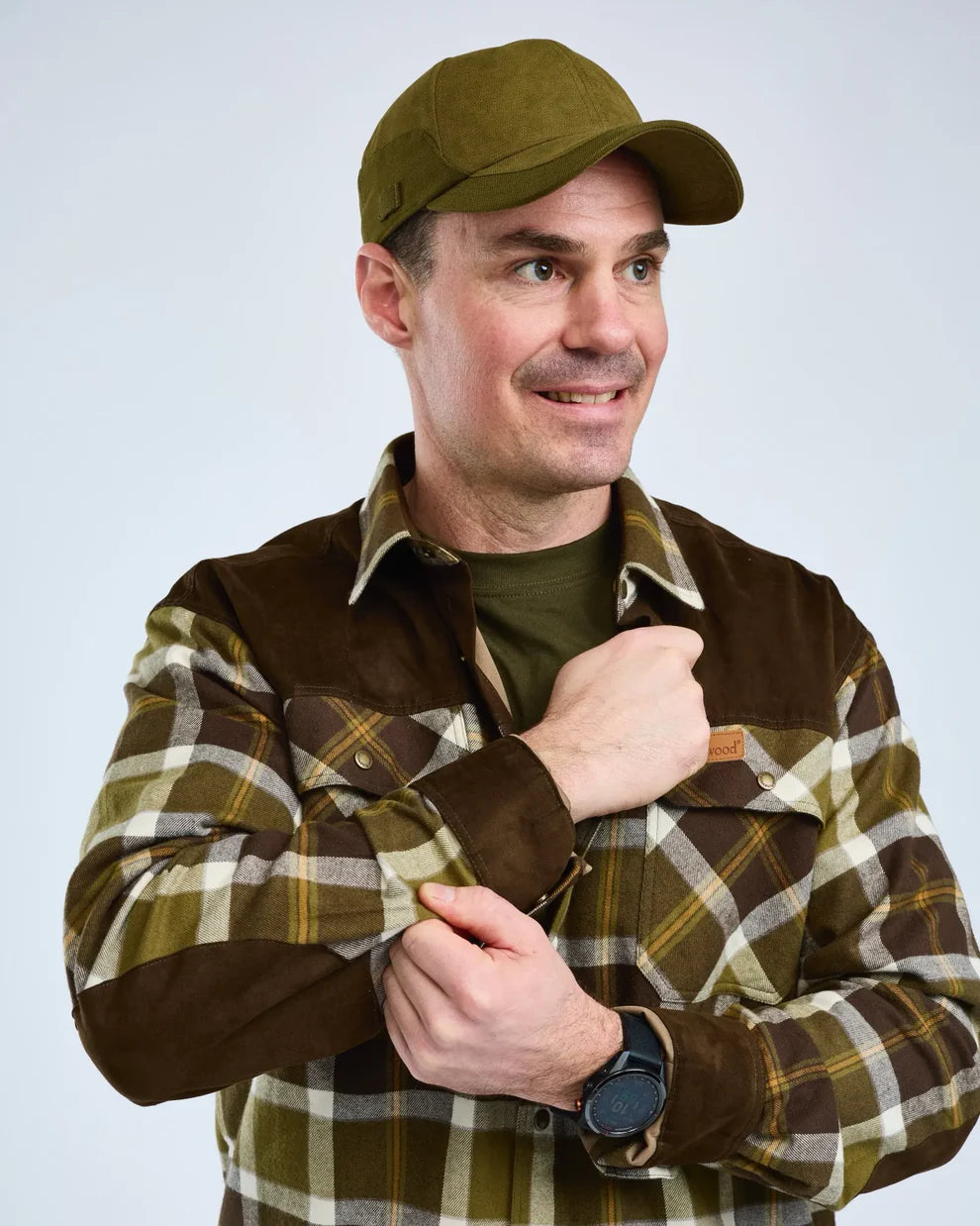 Douglas shirt - Men - Olive Green White - Pinewood