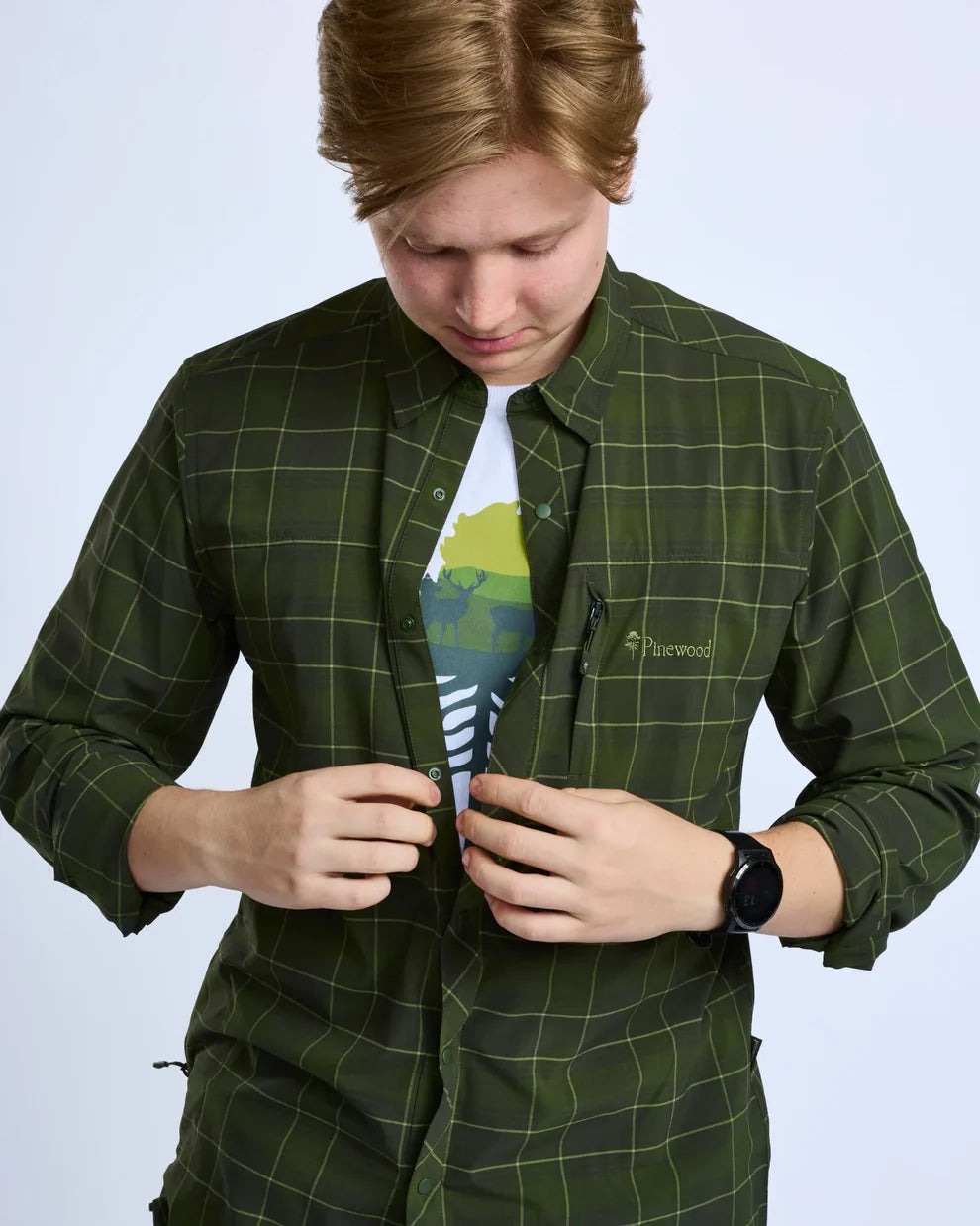 Abisko Trekking Shirt - Men - Moss Green - Pinewood